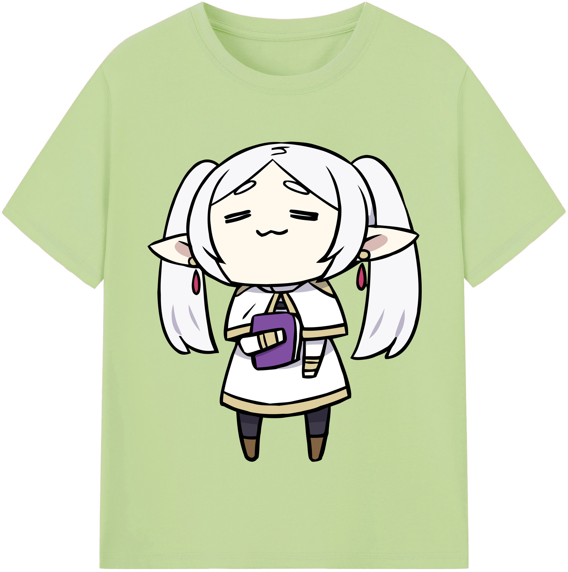 （画像用） 葬送のフリーレン Frieren 綿100％半袖Tシャツ（フロントプリント）